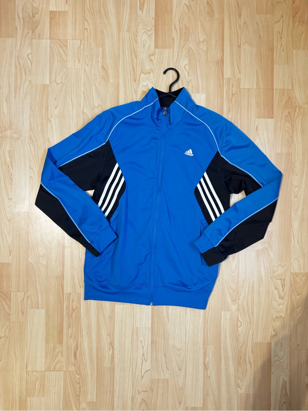 adidas Royal Blue and Black Full-Zip Performance Jacket